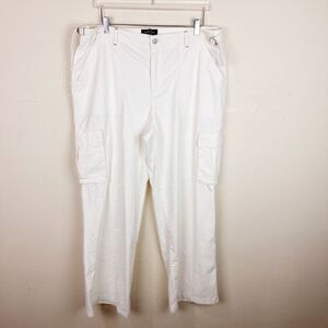 Sanctuary White Cargo Wide Leg Pants Size 1X